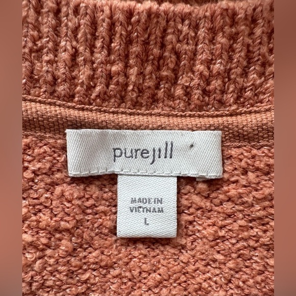 J. JILL PURE JILL Women’s Kangaroo Pocket Pullover Crewneck Sweater Size L - Picture 4 of 5